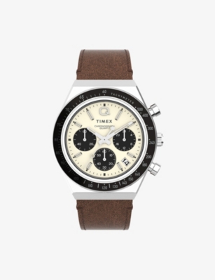 TIMEX: TW2V42800 Q Diver inspired Chronograph Stainless-Steel Automatic Watch