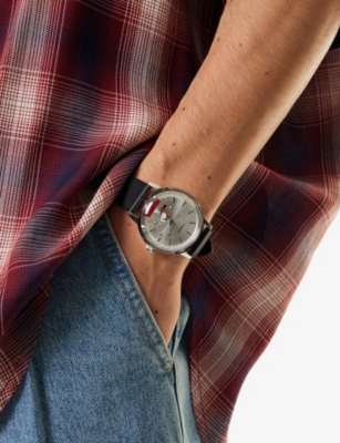 Timex Mens Silver Tw2w49600 Marlin Snoopy Stainless-steel Watch In Silver