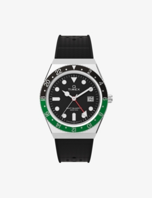 TIMEX: TW2W57500 Q GMT Stainless-Steel Watch