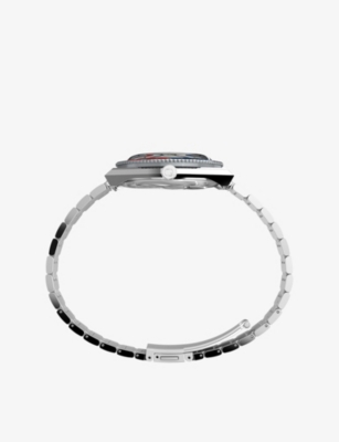 TIMEX: TW2W83300 Q GMT Peanuts Stainless-Steel Watch