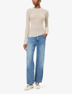 Citizen Of Humanity Womens Alessia Crew-neck Wool And Cashmere-blend Jumper Cream In White