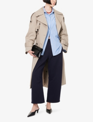 Citizen Of Humanity Womens Navy Miro Relaxed-fit Cotton-jersey Jogging Bottoms In Blue