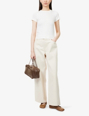 EXTREME CASHMERE: N292 America Short-Sleeve Cotton-Cashmere Blend Knitted Top
