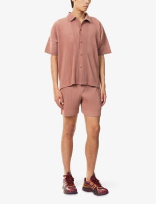 Issey Miyake Ns Vanadinite Red Mc July Regular-fit Knitted Shorts
