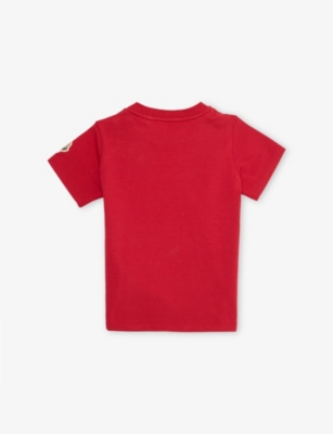 MONCLER: Graphic-Print Logo-Patch Stretch-Cotton T-shirt 9 months - 3 years