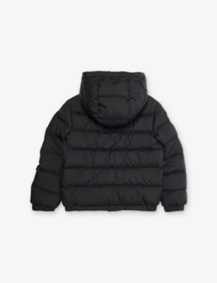 Moncler Black Grecois Logo Padded Jacket 4- In Black