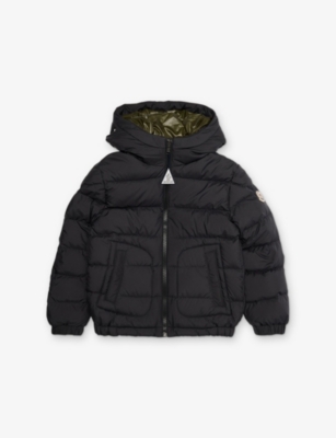 Moncler Black Grecois Logo Padded Jacket 4- In Black