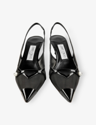 Jimmy Choo Amita 45 Amita45tnx Blackblack In Black