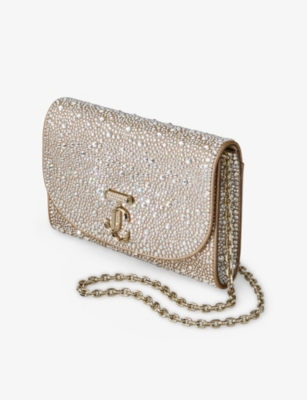 Jimmy Choo Crystal-embellished Curve Clutch Bag