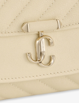 Jimmy Choo Quilted Flap Shoulder Bag In Gold