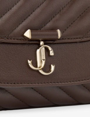 JIMMY CHOO: Curve Small Quilted Leather Cross Body Bag
