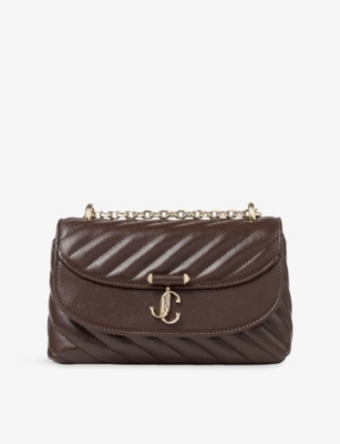 JIMMY CHOO: Curve Small Quilted Leather Cross Body Bag