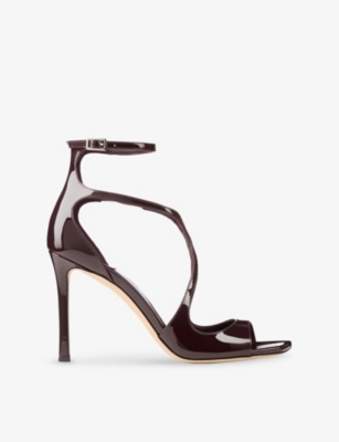JIMMY CHOO: Azia 95 Patent Leather Sandals