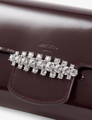 JIMMY CHOO: Bing Patent-Leather Wallet-On-Chain