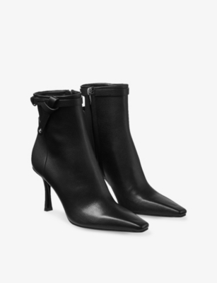 Jimmy Choo Camie Knotted-strap Leather Ankle Boots In Black