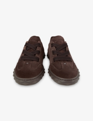 Jimmy Choo Womens V Chocolate Diamond Light Flex Suede Trainers Eur 38.5 / 5.5 Uk