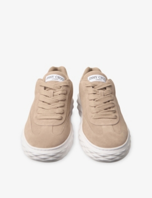 JIMMY CHOO: Diamond Maxi Suede Low-Top Trainers