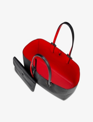Christian Louboutin Cabata Shoulder Bag In Leather With Studs Detail On The Front In Black