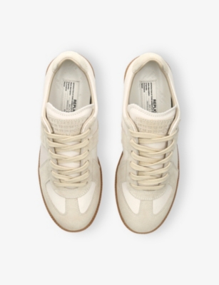 Maison Margiela Replica Leather Sneakers In White