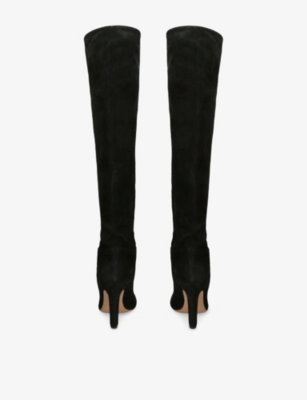 Paris Texas 100mm Elsa Pointed-toe Over-the-knee Boots In Black
