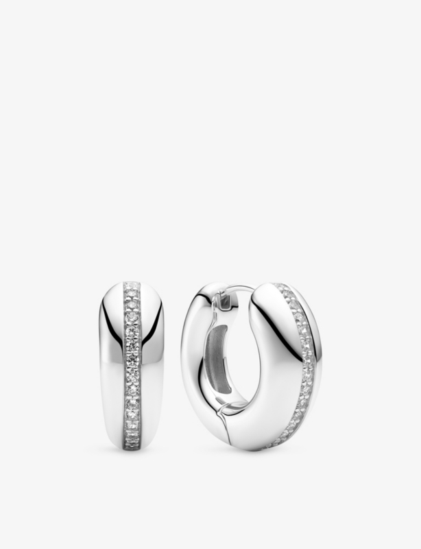 Palermo Piccolo Sterling-Silver And Cubic Zirconia Hoop Earrings