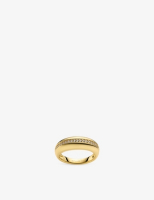 SIF JAKOBS: Palermo 18ct Yellow-Gold Plated Sterling-Silver And Cubic Zirconia Ring