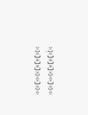 SIF JAKOBS: Bormio Lungo Rhodium-Plated Sterling-Silver Drop Earrings