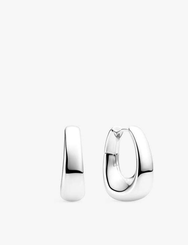 Borsa Pianura Grande Sterling Silver Hoop Earrings