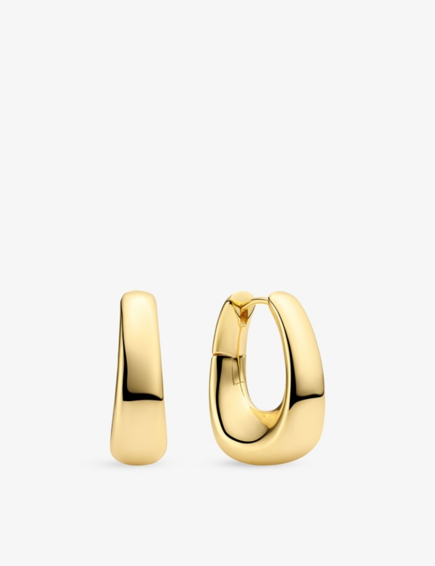 Borsa Pianura Grande 18ct Yellow-Gold Plated Sterling Silver Hoop Earrings