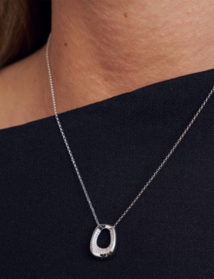 SIF JAKOBS: Borsa Piccolo Sterling Silver And Cubic Zirconia Necklace