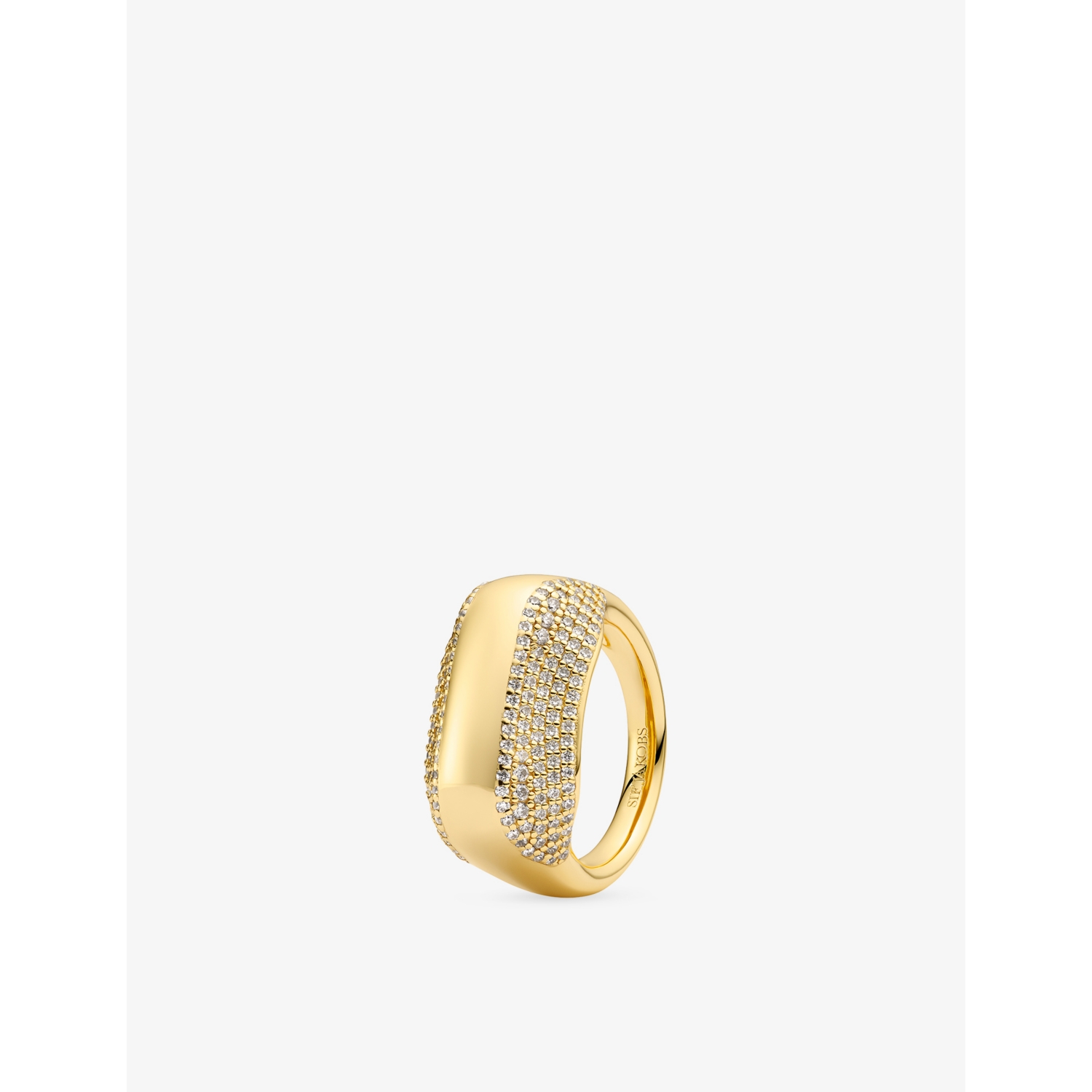 Sif Jakobs Borsa 18ct Yellow Gold-Plated Sterling-Silver and Cubic Zirconia Ring