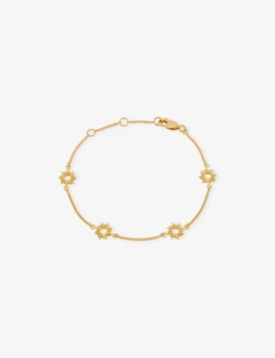 RACHEL JACKSON: Mini Eternal Sun 22ct Yellow Gold-Plated Sterling-Silver Bracelet