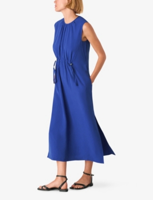 WHISTLES: Drawstring-Waist Sleeveless Woven Midi Dress
