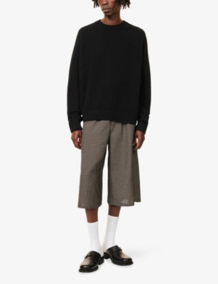 The Elder Statesman Mens Black Regular-fit Crewneck Cashmere Jumper Xl In Black