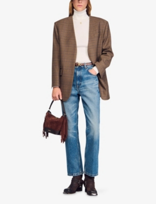 SANDRO: Turtleneck Long-Sleeve Wool Blend Jumper