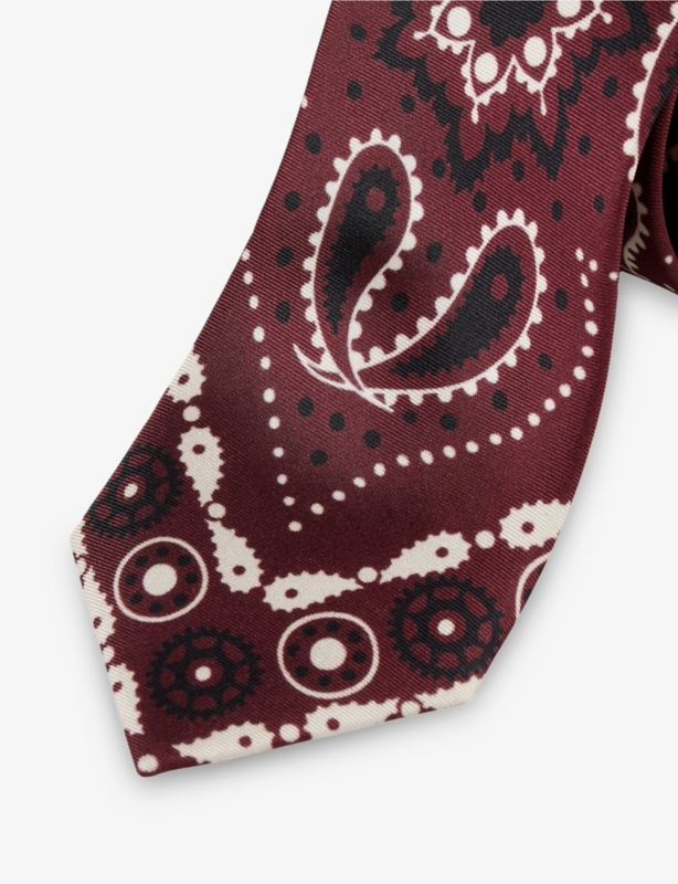 Paisley-Print Silk Tie