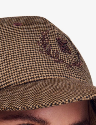SANDRO: Houndstooth-Pattern Woven Cap