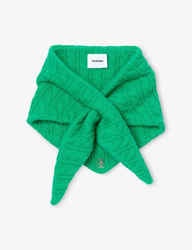 Cable-Knit Wool And Cashmere-Blend Bandana