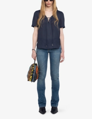 ZADIG&VOLTAIRE: Terzo Monogram-Print Woven Top