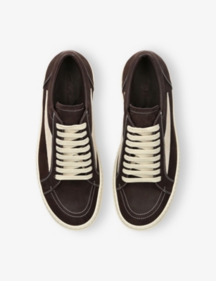 Rick Owens Sneakers Low-top Concordians Runway Vintage In Suede Leather In Brown