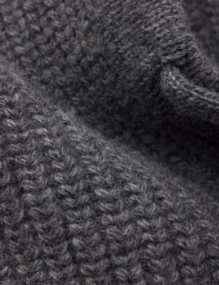 Prada Womens Grey Wool And Cashmere Knit Hood In Gray