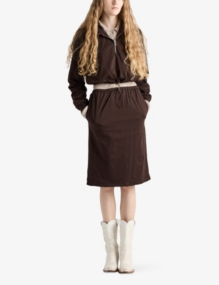 PRADA: Reversible Re-Nylon and Cotton-Jersey Midi Skirt