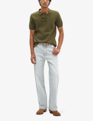 THE KOOPLES: Collared Double-Button Cotton-Blend Polo