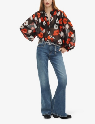 THE KOOPLES: Floral-Print Long-Sleeve Woven Shirt