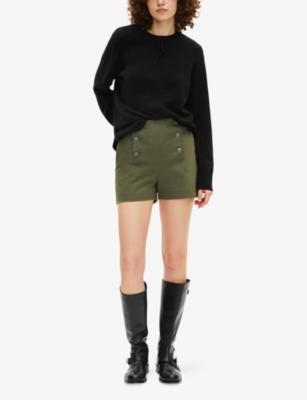 THE KOOPLES: Double-Buttoned Straight Cotton Shorts