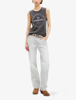 THE KOOPLES: Logo-Print Regular-Fit Sleeveless Cotton T-Shirt