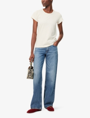 Rag & Bone Womens Warmgry The Slub Round-neck Cotton-jersey T-shirt In White