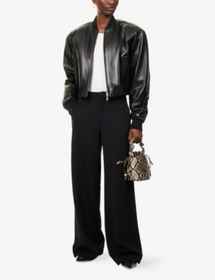 Rag & Bone Womens Black Sofie Ponte Straight-leg Stretch-woven Trousers In Black