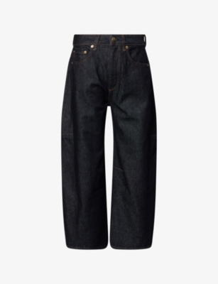 Rag & Bone Womens Twtri Charlie Barrel-leg Denim Jeans In Black