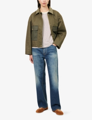 RAG & BONE: The Slub Striped Cotton-Jersey T-Shirt